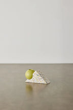 Equilibrium Bright Green & Pink Terrazzo Taper Candle Holder, detail shot - House Of Avana