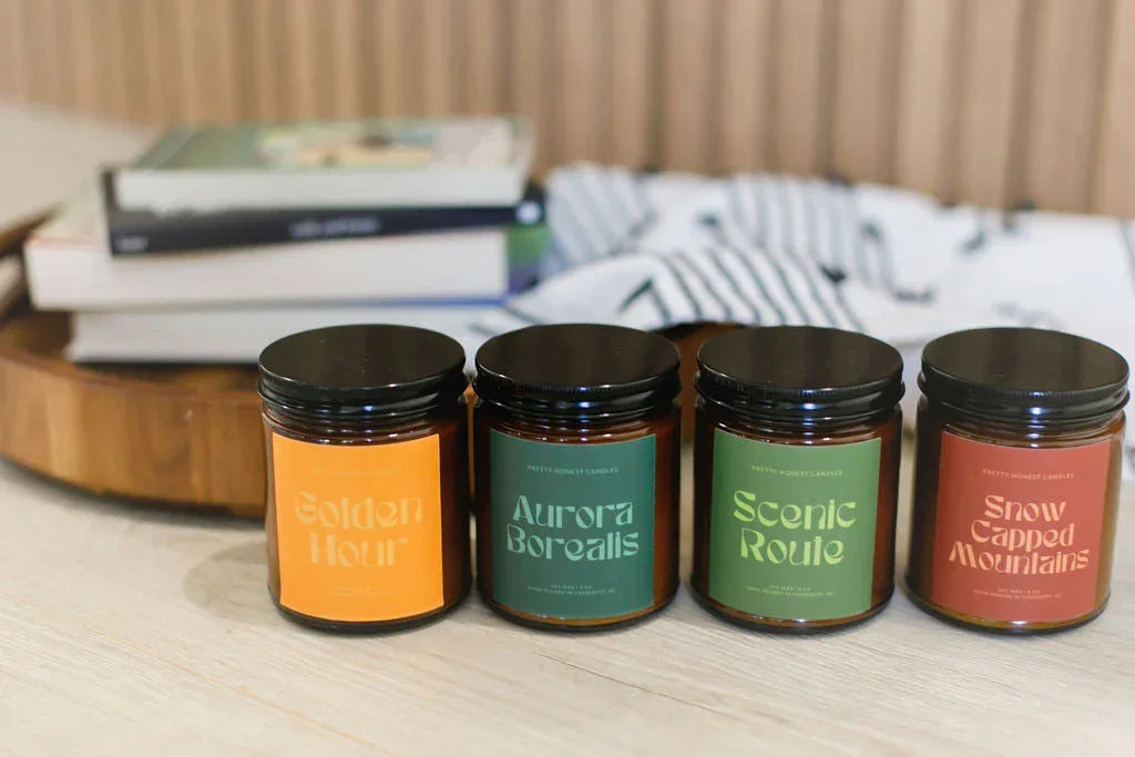 Eucalyptus and Pine Candle: Scenic Route Candle Pretty Honest Candles