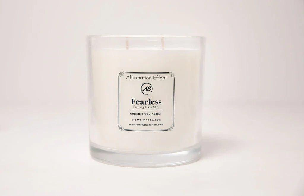 Eucalyptus Mint "Fearless" Affirmation Candle - 17.5 oz Affirmation Effect