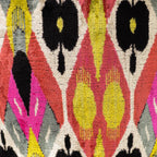 Euphora Silk Velvet Ikat Pillow Cover 24 X 24 Chouchou Touch