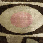 Eye of Ra Silk Velvet Ikat Throw Pillow Cover X 24, detail shot - House Of Avana