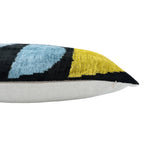 Eye of Ra Silk Velvet Ikat Throw Pillow Cover 16 X 24 Chouchou Touch