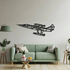F-104g Starfighter Angle Metal Aircraft Wall Art - Ncp0562, back view - House Of Avana