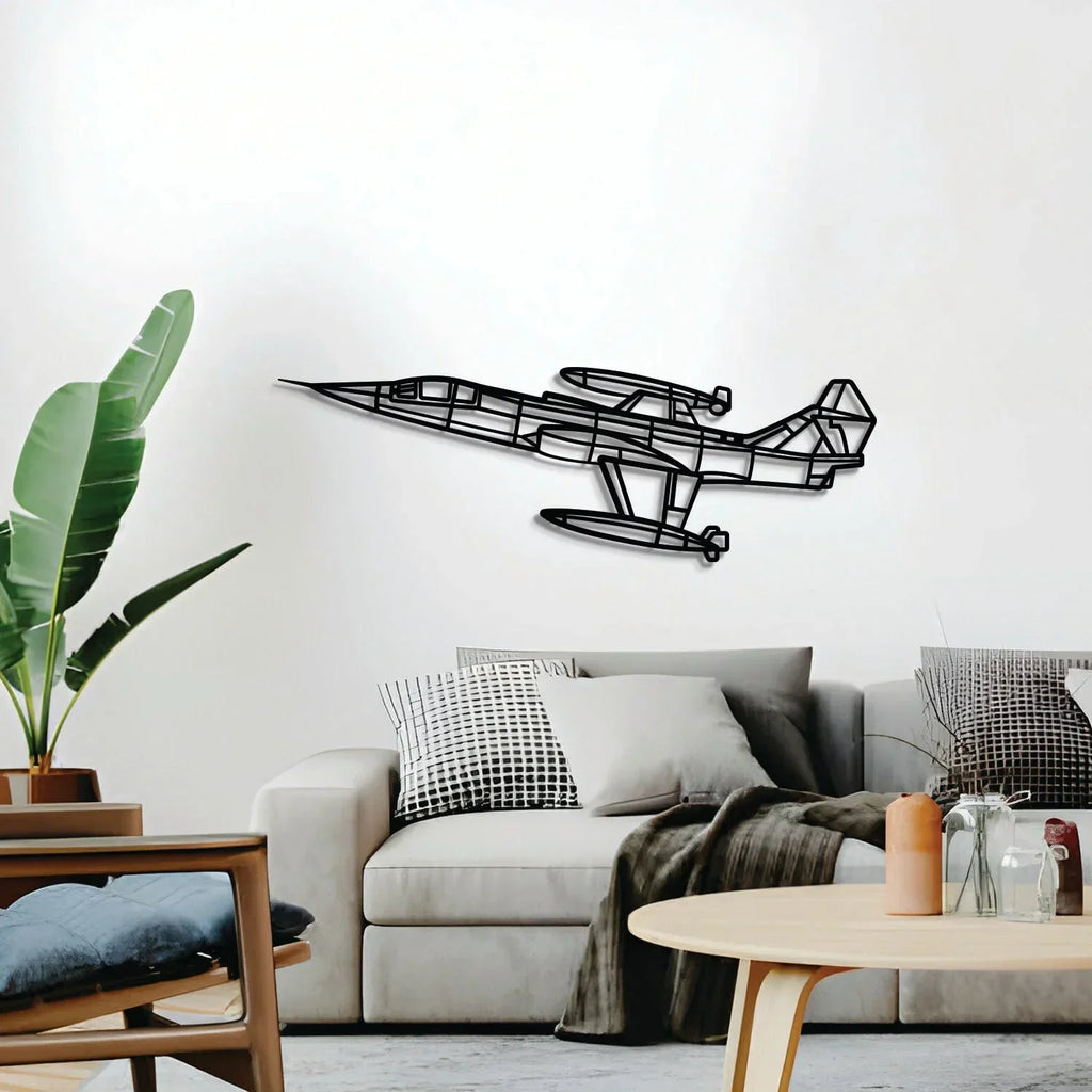F-104g Starfighter Angle Metal Aircraft Wall Art - Ncp0562, side view - House Of Avana