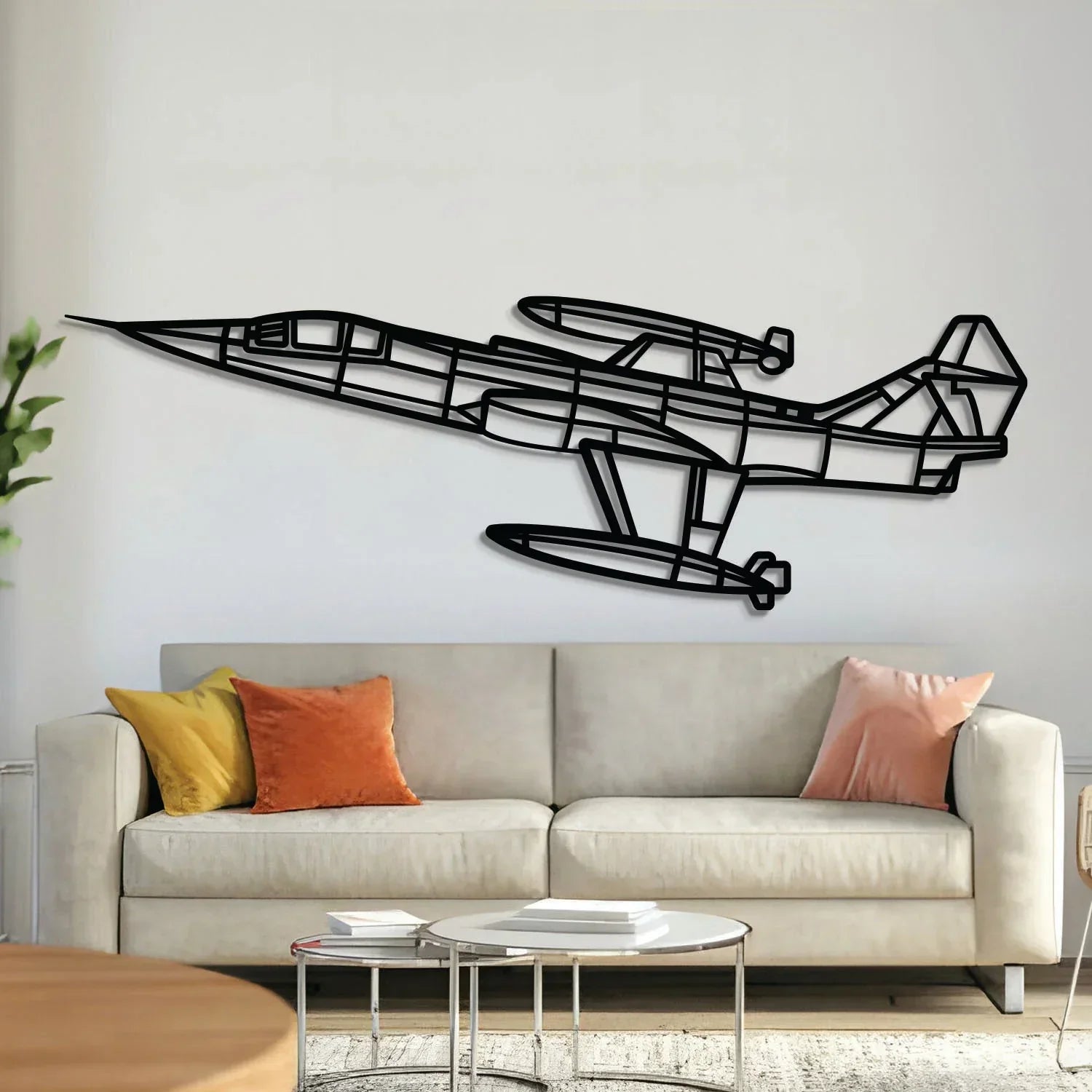 F-104g Starfighter Angle Metal Aircraft Wall Art - Ncp0562, front view - House Of Avana