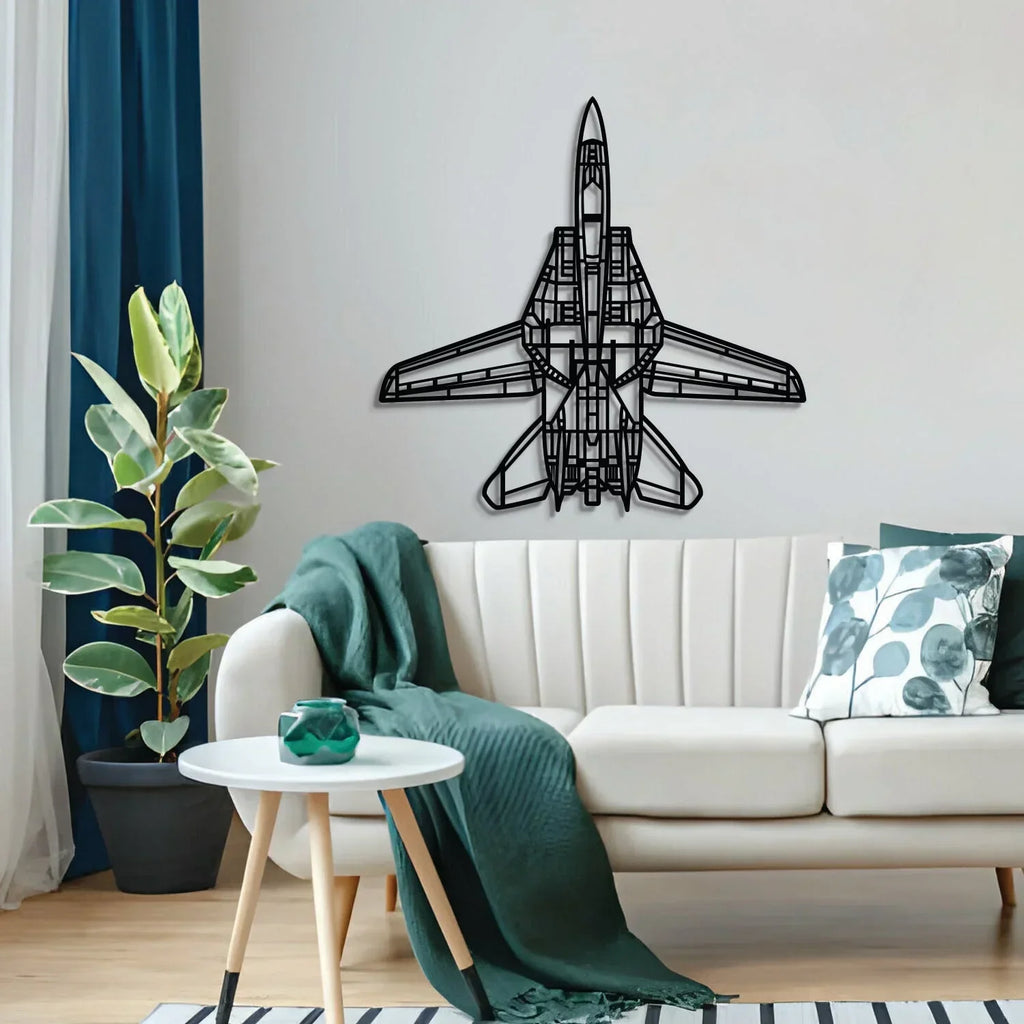 F-14d Tomcat Top Metal Aircraft Wall Art - Ncp0560, detail shot - House Of Avana