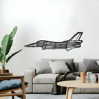 F-16a Mlu Metal Aircraft Wall Art - Ncp0561, back view - House Of Avana