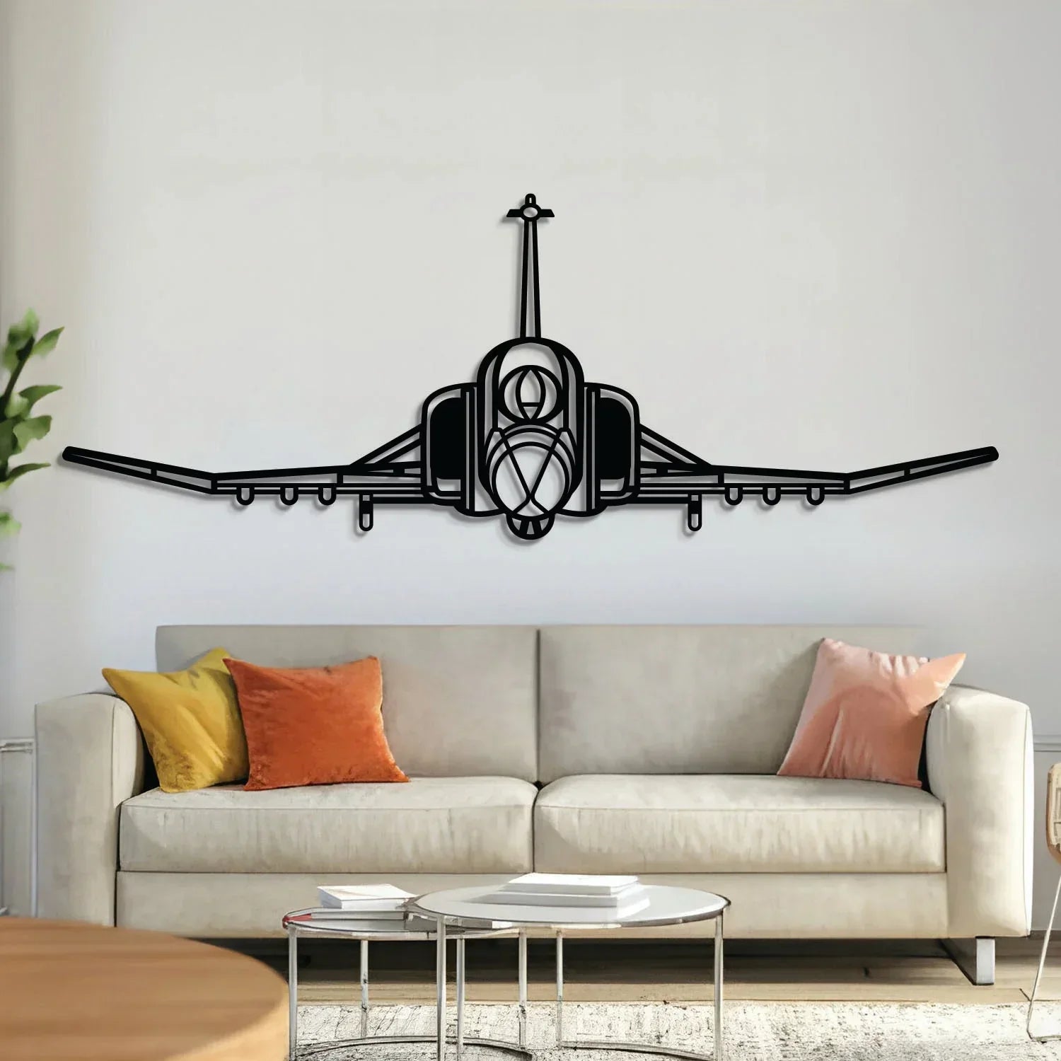 F-4 Phantom Front Metal Aircraft Wall Art - Ncp0556, front view - House Of Avana