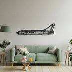 F-8 Crusader Metal Aircraft Wall Art - Ncp0559, side view - House Of Avana