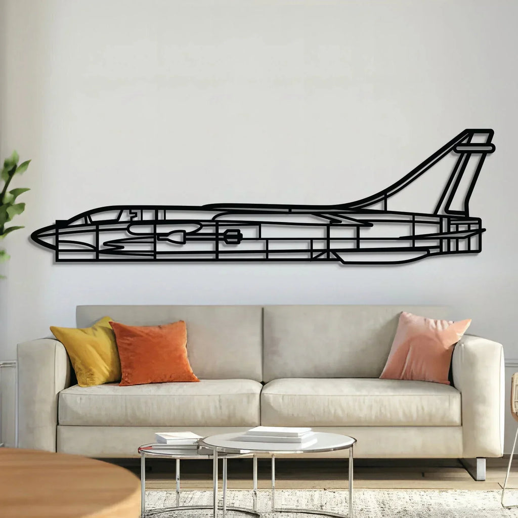 F-8 Crusader Metal Aircraft Wall Art - Ncp0559, front view - House Of Avana