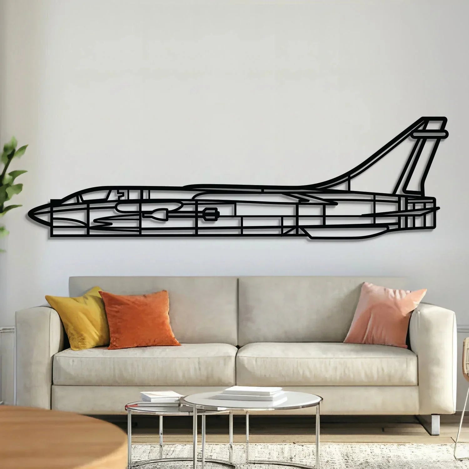 F-8 Crusader Metal Aircraft Wall Art - Ncp0559, front view - House Of Avana