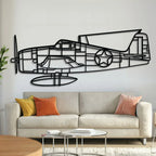 F6f-3 Hellcat Metal Aircraft Wall Art - Ncp0557, front view - House Of Avana