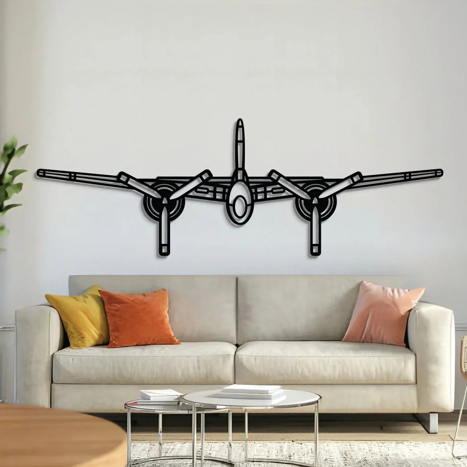 F7f Tigercat Front Metal Aircraft Wall Art - Ncp0558, front view - House Of Avana