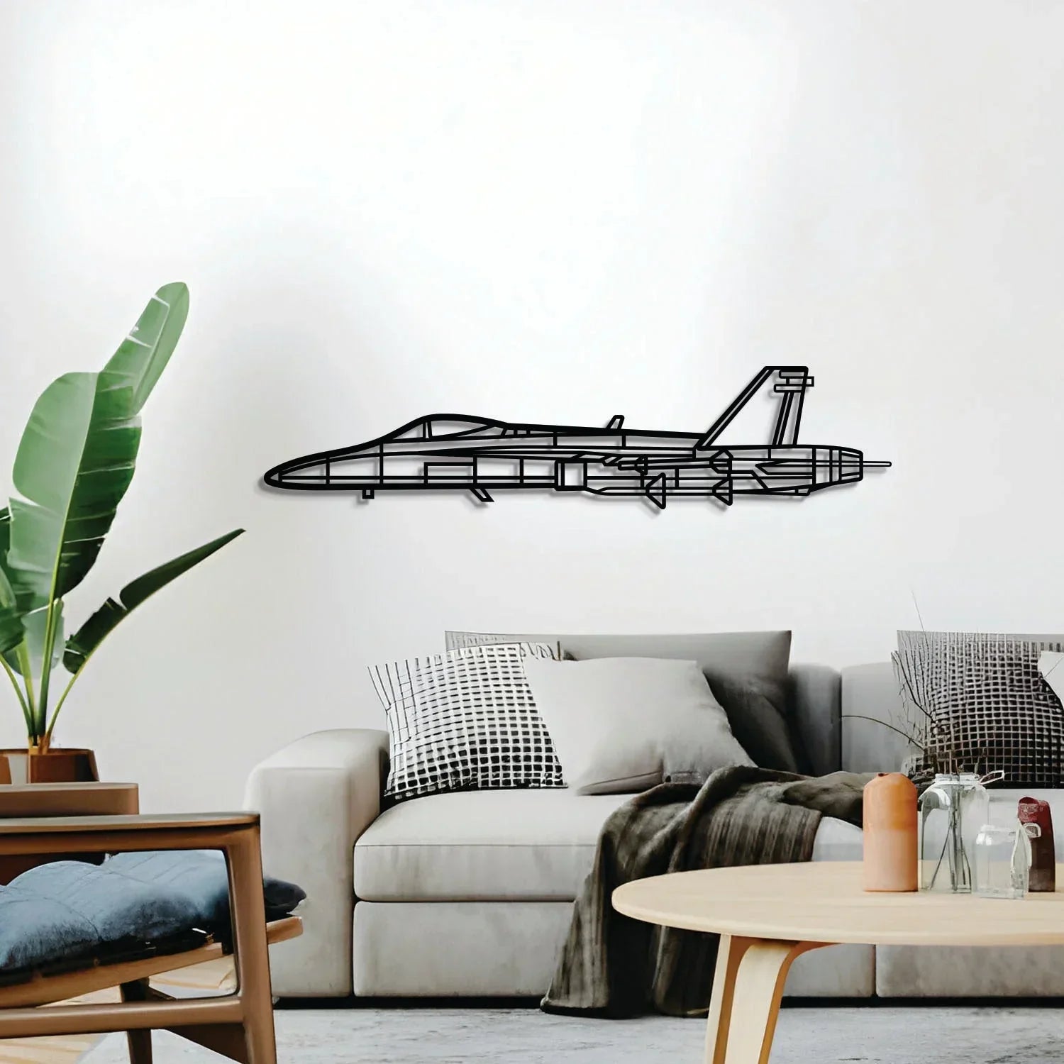 Fa18-a Hornet Metal Aircraft Wall Art - Ncp0563, side view - House Of Avana