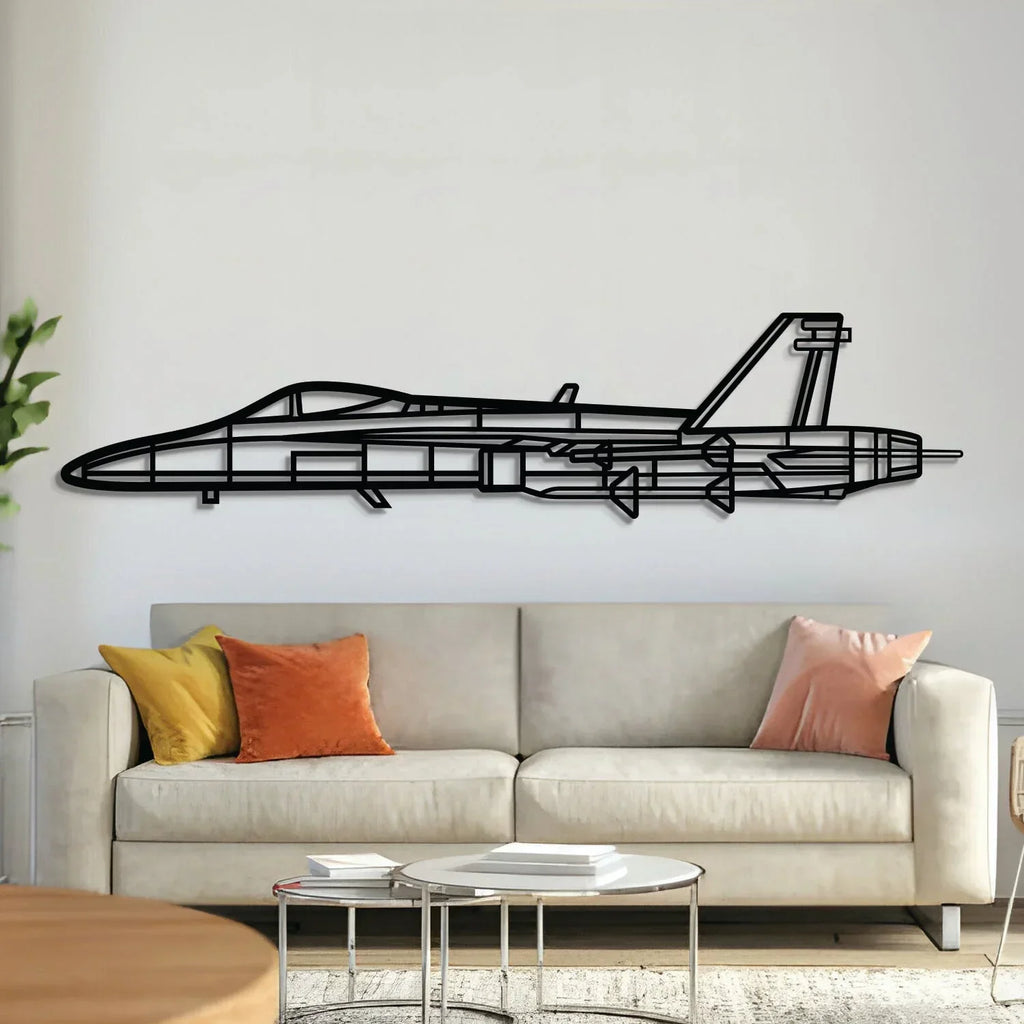 Fa18-a Hornet Metal Aircraft Wall Art - Ncp0563, front view - House Of Avana