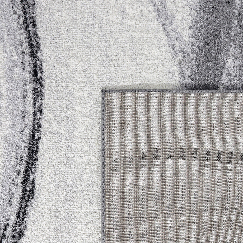 Modern Area Rug Fiesta with Artistic Waves in Grey Tones RugYourHome