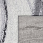 Modern Area Rug Fiesta with Artistic Waves in Grey Tones RugYourHome