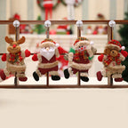 Fabric Christmas Ornaments, Dancing Snowman Deer Bear Tree Decorations - House Of Avana