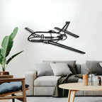 Falcon Angle Metal Aircraft Wall Art - Ncp0566, back view - House Of Avana