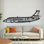 Falcon 2000ex Metal Aircraft Wall Art - Ncp0567, front view - House Of Avana