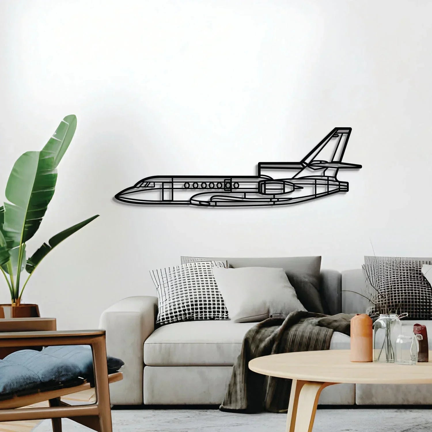 Falcon Metal Aircraft Wall Art - Ncp0565, back view - House Of Avana