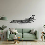 Falcon Metal Aircraft Wall Art - Ncp0565, side view - House Of Avana