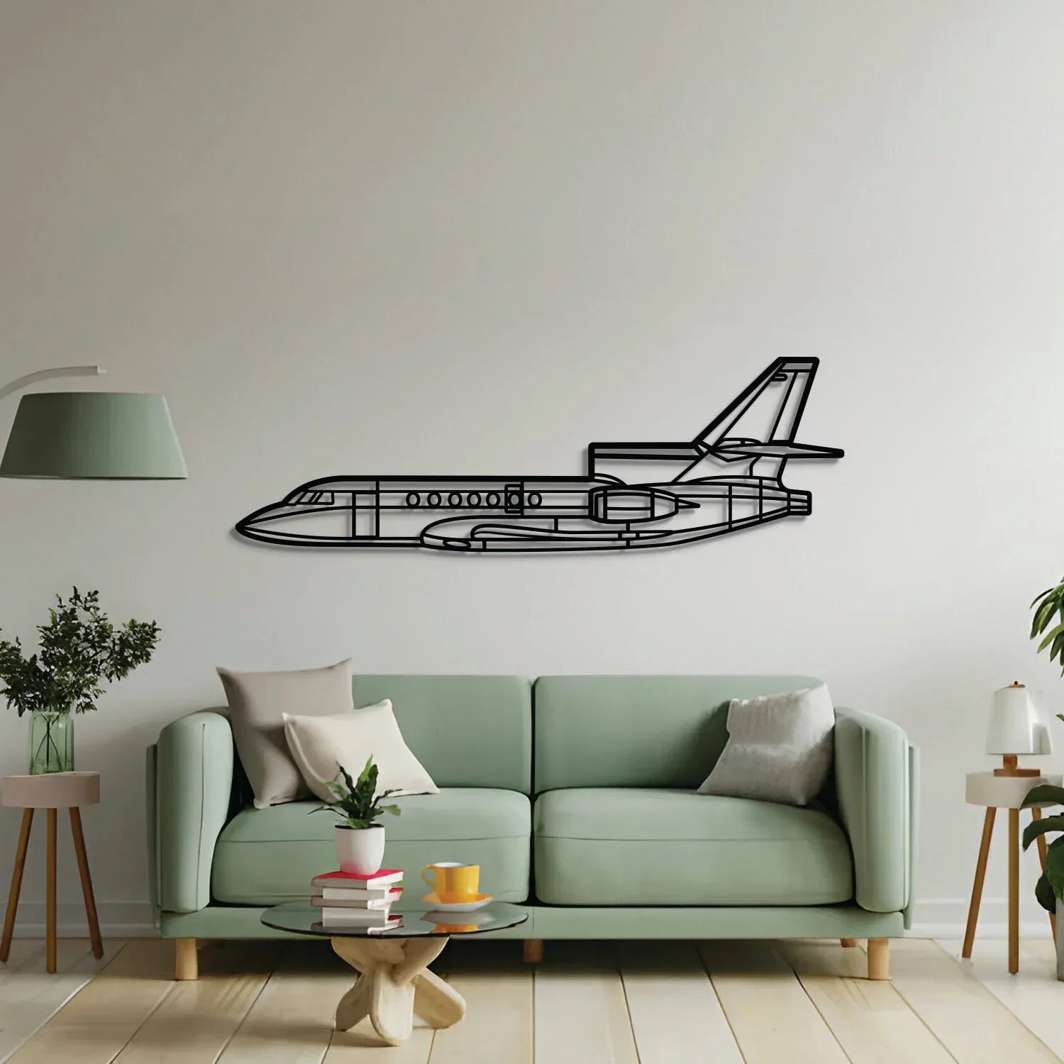 Falcon Metal Aircraft Wall Art - Ncp0565, side view - House Of Avana