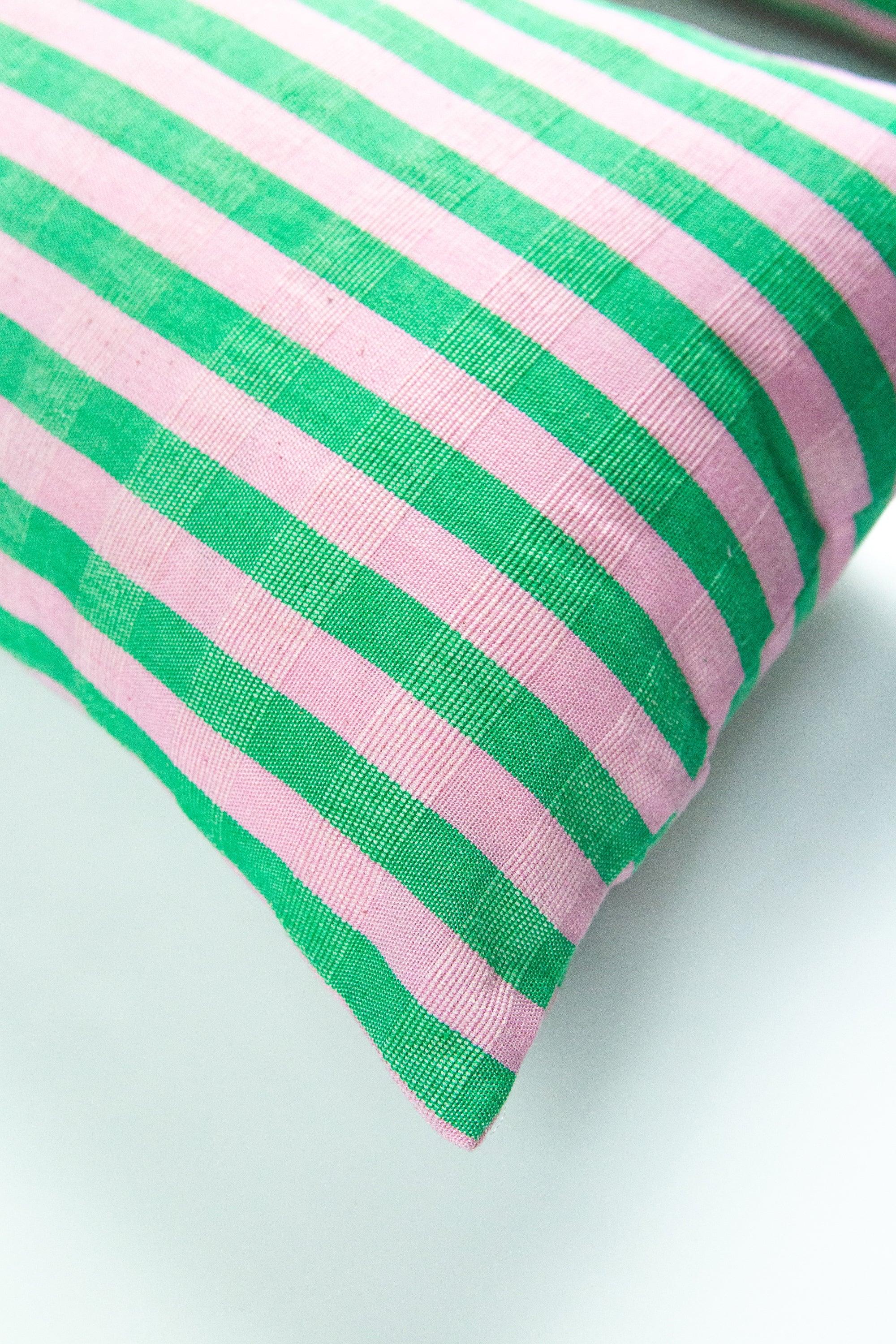 Archive NY Flora Stripe Rectangle Pillow Archive New York