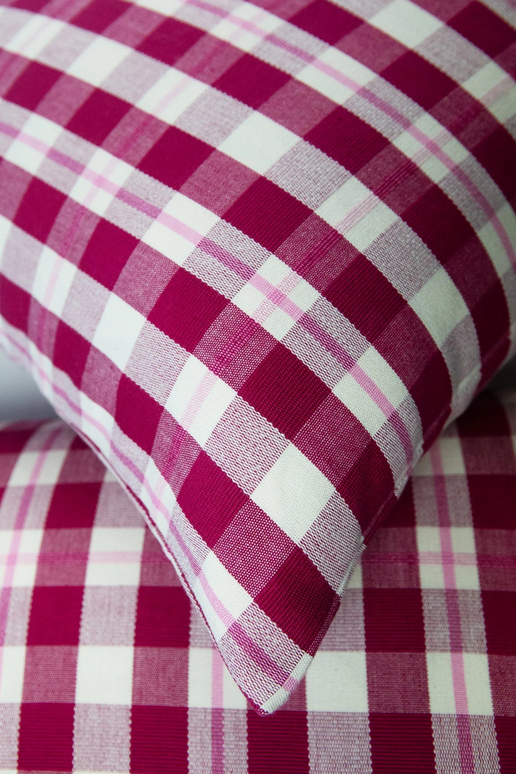 Abigail Cranberry Plaid Pillows Archive New York