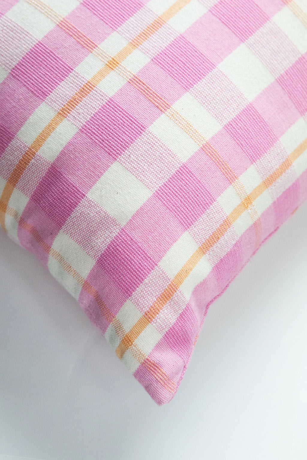 Archive NY Abigail Plaid Rectangle Pillow in Bubblegum Archive New York