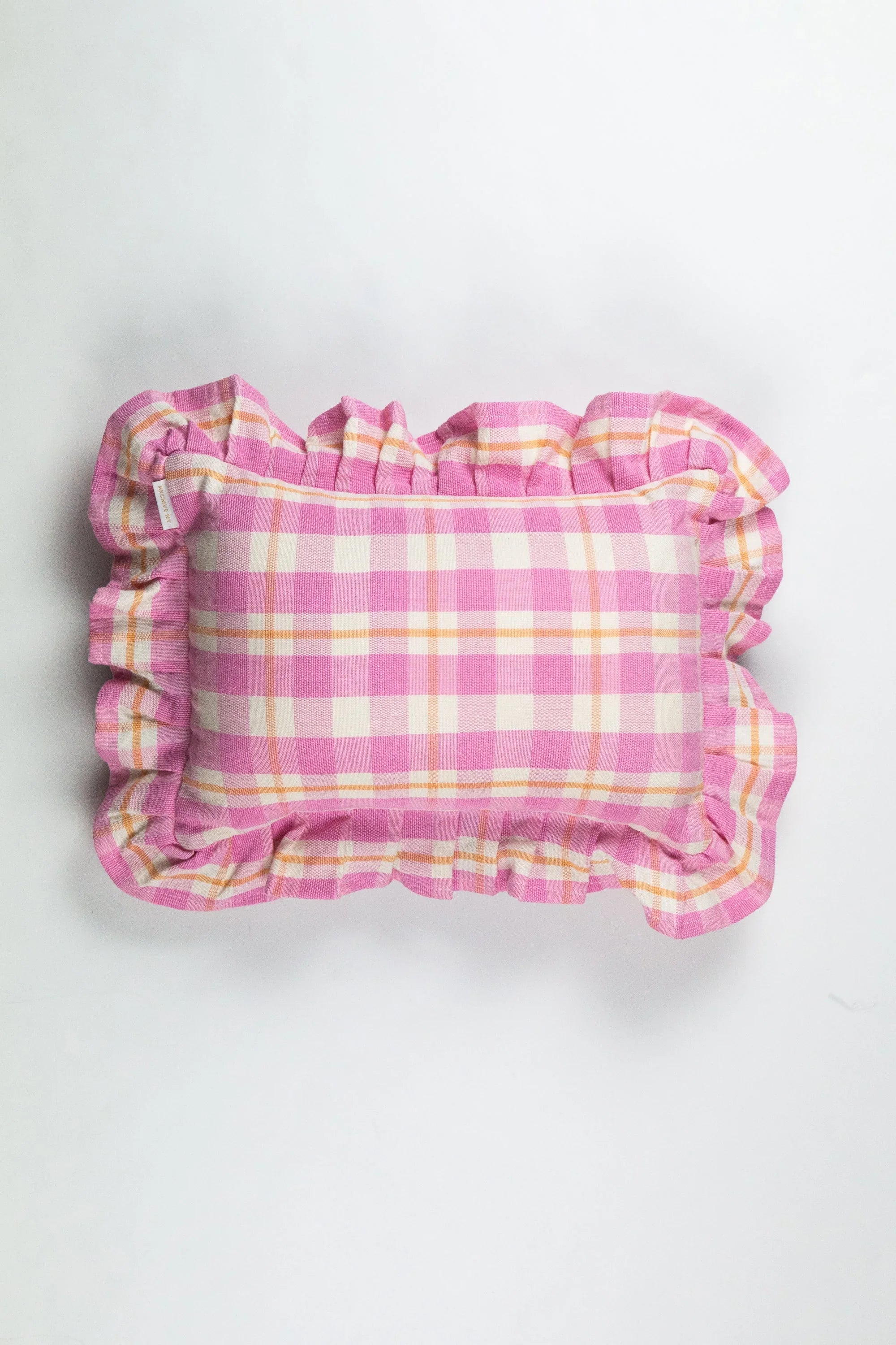 Abigail Bubblegum Pink Plaid Pillow Archive New York