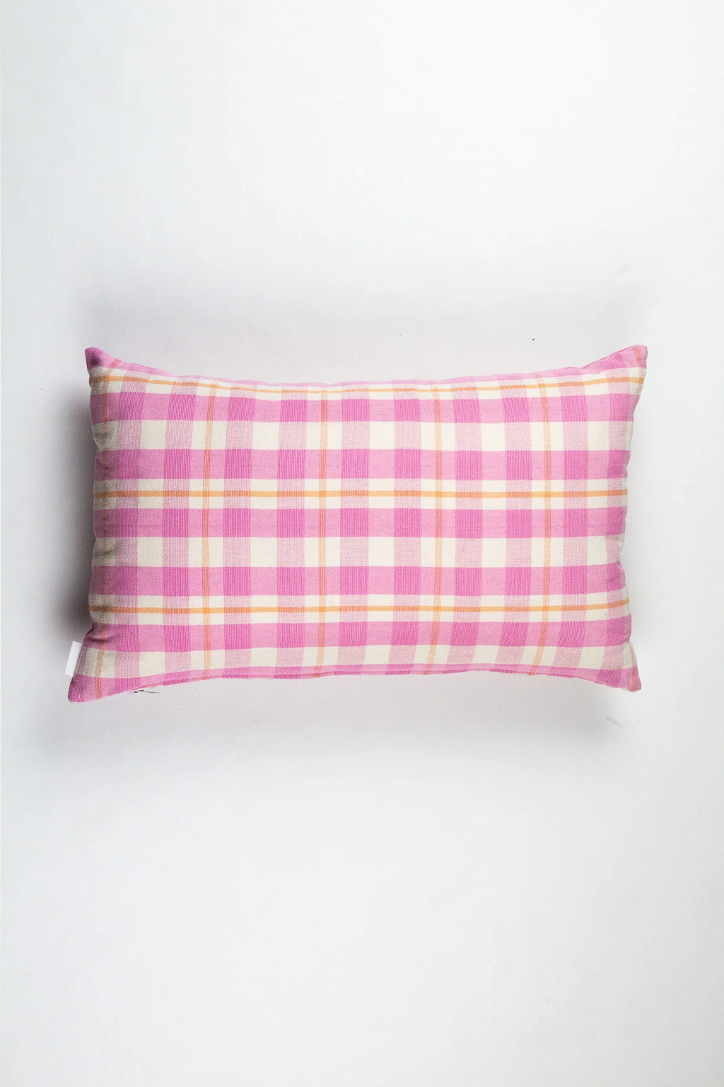 Archive NY Abigail Plaid Rectangle Pillow in Bubblegum Archive New York