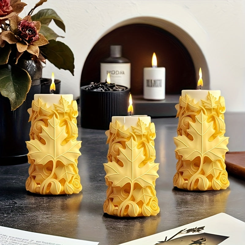 3D Maple Leaf Candle Molds - Durable Silicone Scented Candle & Soap Molds for Elegant Fall Decor, Weddings, Halloween, and Home Accents, Candle Making Supplies, Decorative Molds, Realistic Leaf Design, Highquality Silicone House Of Avana