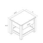 FarmHouse Traditional Rustic Acacia 1 Drawer Nightstand