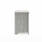 Farmhouse Style TV Stand in Light Grey Oak Wood Finish - for TVs up to 70-inch