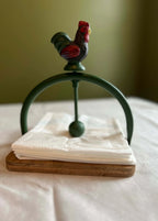 Farmhouse Rooster Napkin Holder Vintage Shopper