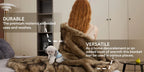 Faux Fur Blanket - Super Soft 1000gsm 60x80, close-up view - House Of Avana