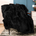 Faux Fur Blanket - Super Soft 1000gsm 60x80, dimensions view - House Of Avana