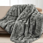 Faux Fur Blanket - Super Soft 1000gsm 60x80, alternate view - House Of Avana [[SKU:HOA-BLK-401]]