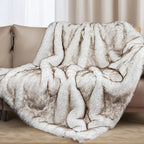 Faux Fur Blanket - Super Soft 1000gsm 60x80, front view - House Of Avana