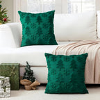 Faux Wool Christmas Tree Throw Pillow Covers, 45.72x45.72 Cm, Snowflake Design - House Of Avana [[SKU:HOA-CUS-405]]