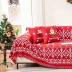 Festive Red Christmas Sofa Cover | Slipcovers for Couches (1-4 Seats) - House Of Avana