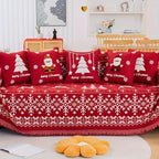 Festive Red Christmas Sofa Cover | Slipcovers for Couches (1-4 Seats) - House Of Avana