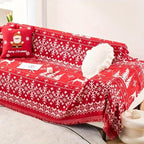Festive Red Christmas Sofa Cover | Slipcovers for Couches (1-4 Seats) - House Of Avana