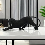 Artful Rhinestone Leopard Figurine Statue, angled view - House Of Avana