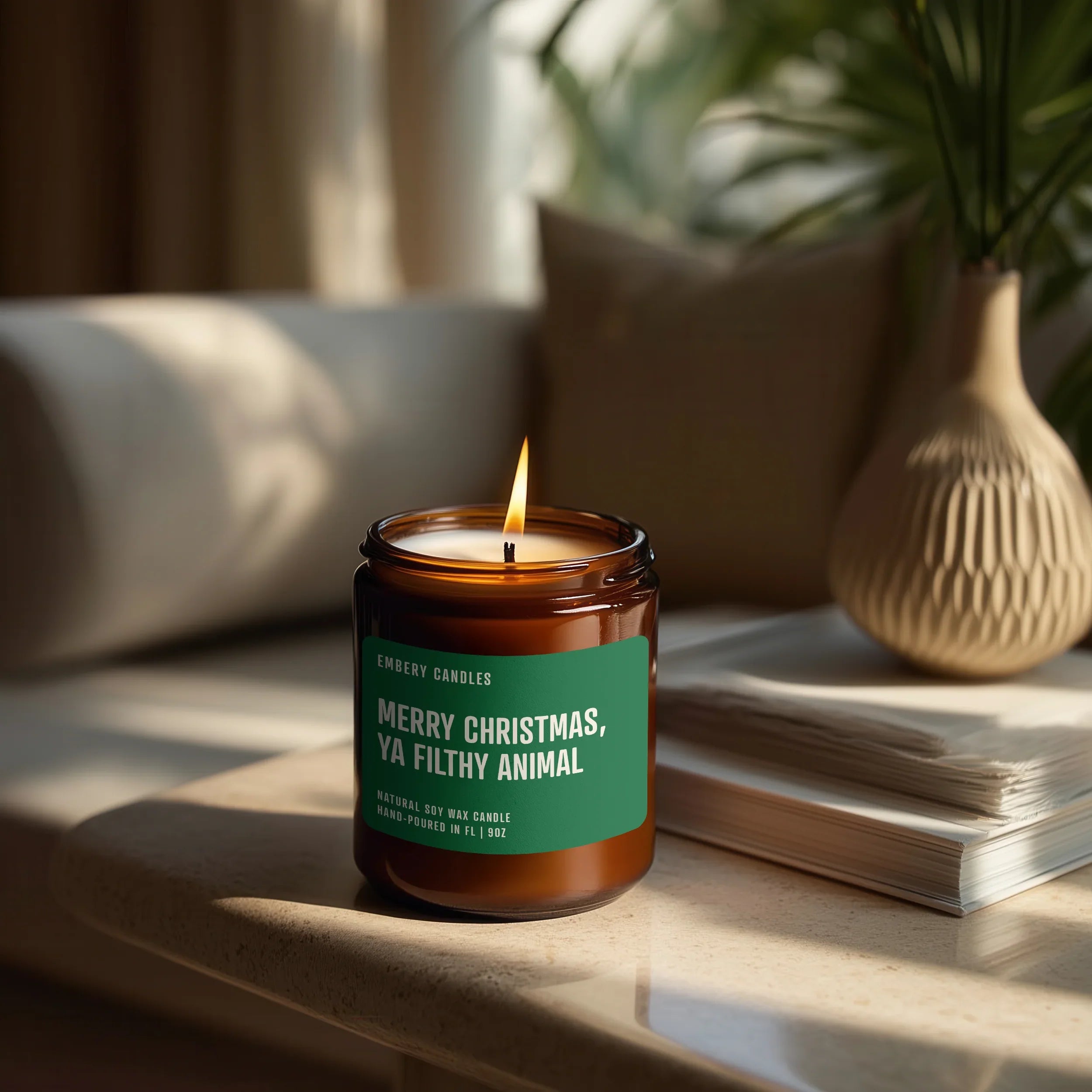 Merry Christmas, Ya Filthy Animal | Soy Wax Scented Candle Embery Candles