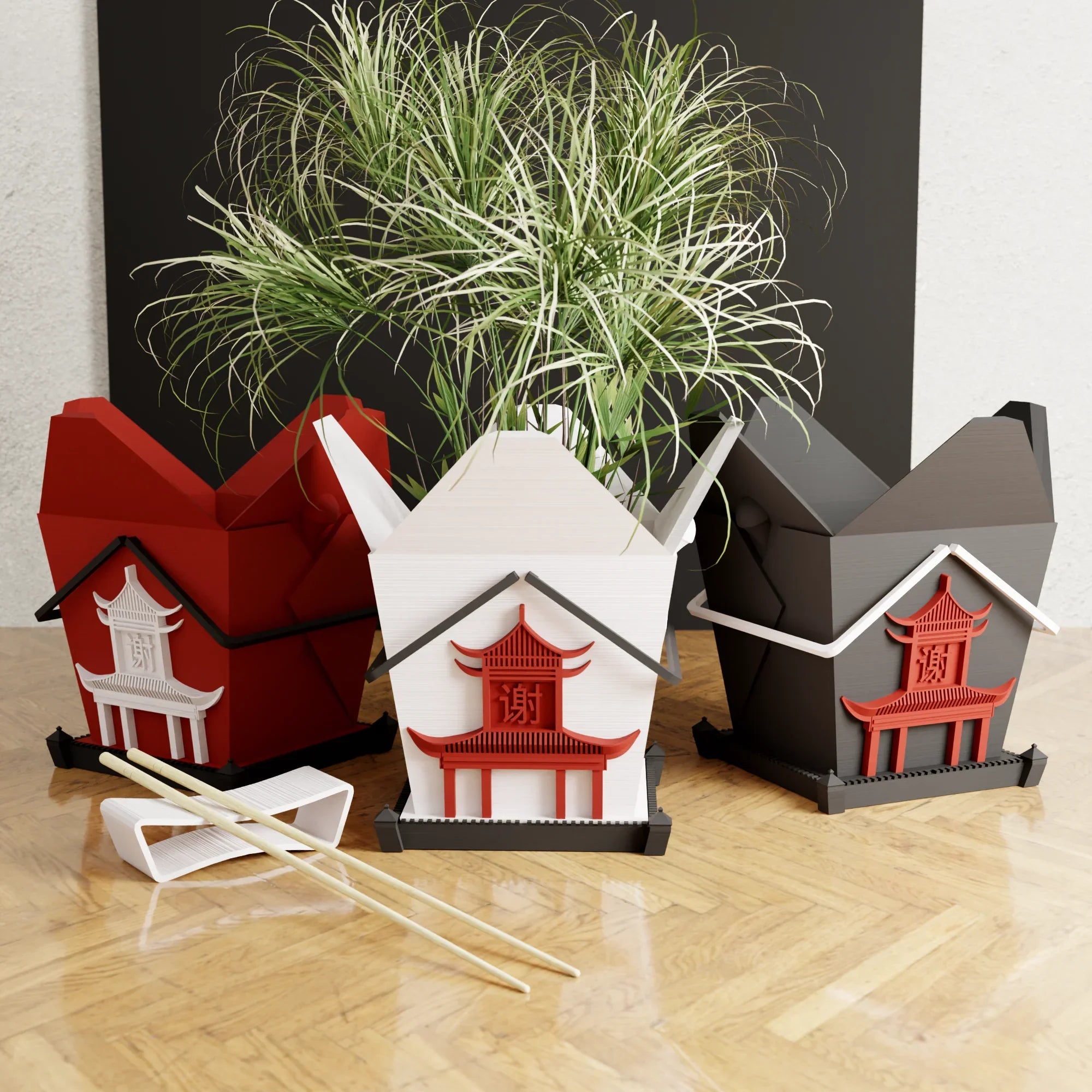 Chinese Takeout Planter Modernized Pottery