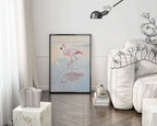 Flamingo at Dawn Art Print