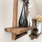 Floating Shelves - Rustic Wooden S, angled view - House Of Avana [[SKU:HOA-MSC-022]]