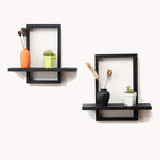 Floating Shelves - Rustic Wooden S, front view - House Of Avana